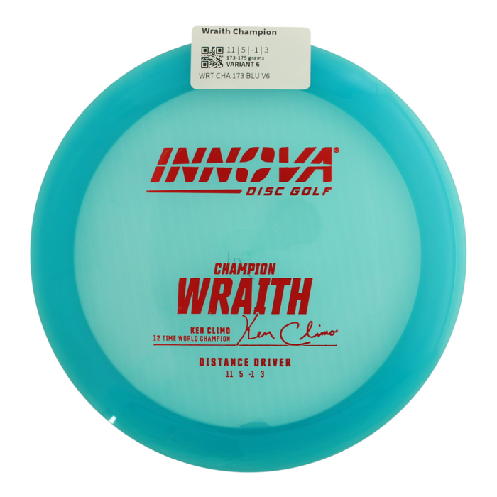 Innova Disc Golf champion Wraith Distance Driver Overstable	Cold  weather Reliable	Experienced Players	Headwind Use	clear plastic	 all Weather Consistent high glide forehand friendly good grip premium feel