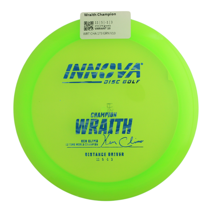 Innova Disc Golf champion Wraith Distance Driver Overstable	Cold  weather Reliable	Experienced Players	Headwind Use	clear plastic	 all Weather Consistent high glide forehand friendly good grip premium feel