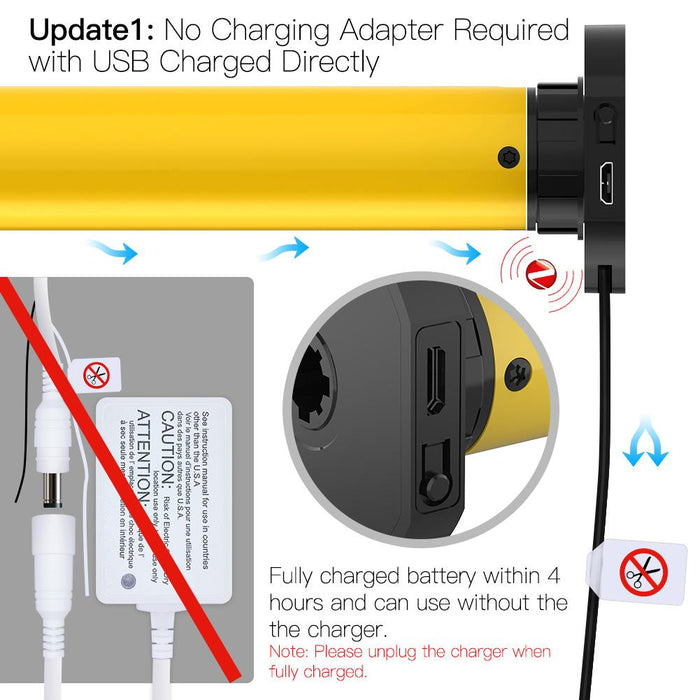 Automatic 25mm Smart ZigBee Tubular Roller Blinds Motor DC Lithium Battery Powered Energy Saving Built-in Receiver RF433 Remote Control for 38mm Tube Smart LifeTuya App Alexa Voice Control - Moes