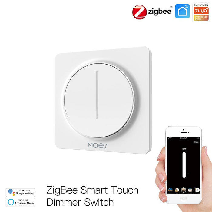 New ZigBee Smart Touch Light Dimmer Switch Timer Brightness Memory Smart Life/Tuya APP EU - Moes